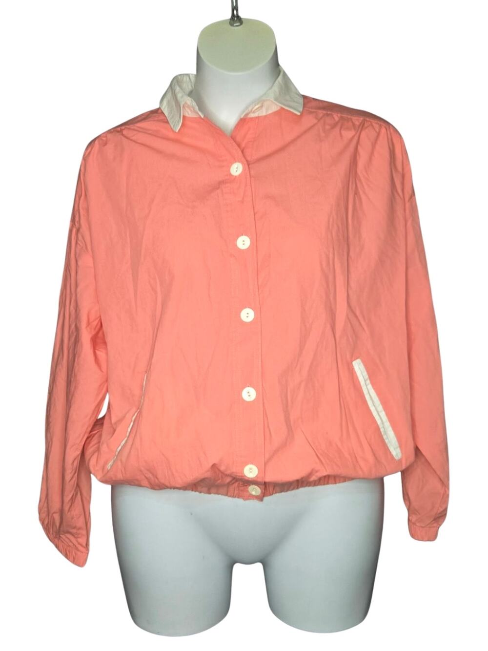 Vintage Catalina Lightweight Button Jacket Pockets Collared Retro 80's Size L